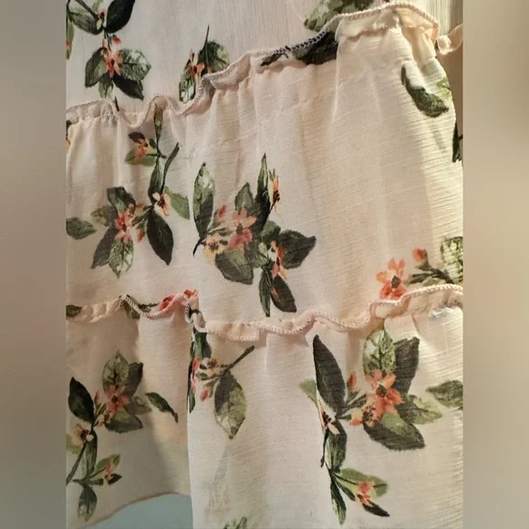 Abercrombie & Fitch pink Floral Babydoll dress. XS - Picture 6 of 9